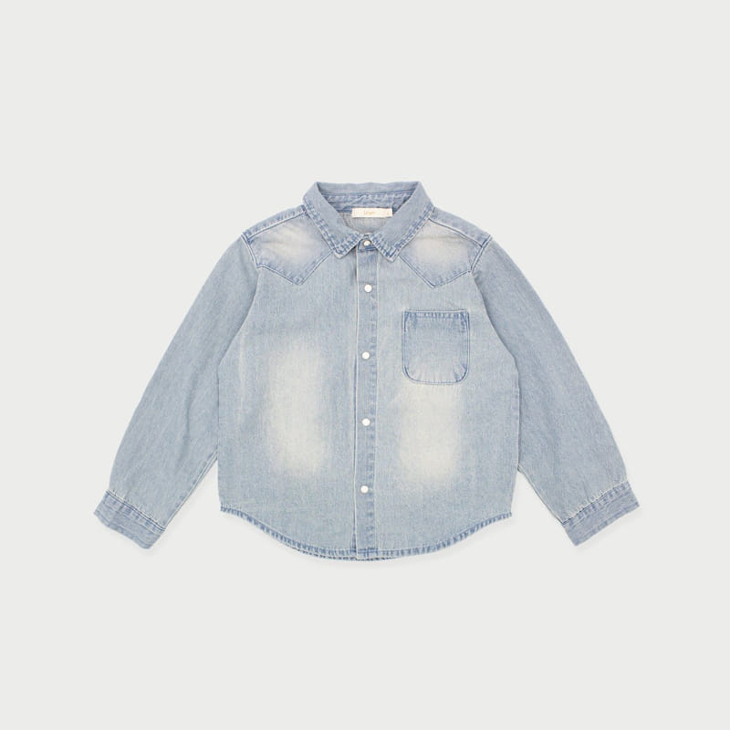 Le Bev - Korean Children Fashion - #stylishchildhood - Wahing Denim Shirt - 6