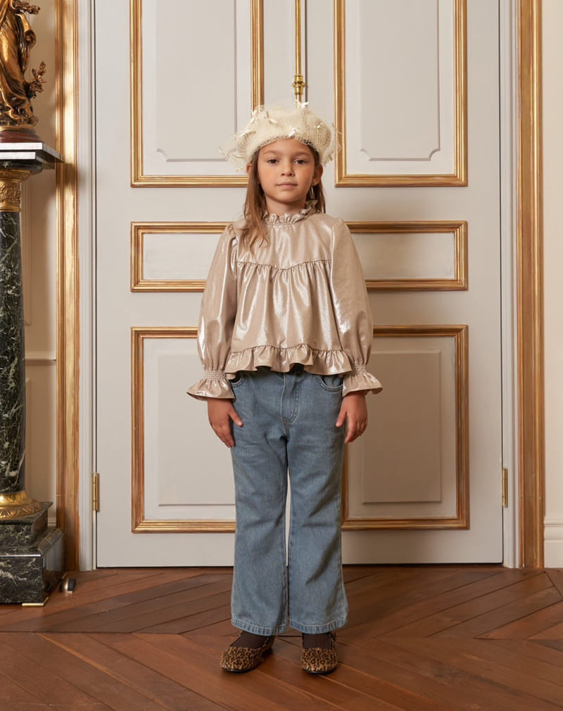 Le Bev - Korean Children Fashion - #stylishchildhood - Golden Blouse