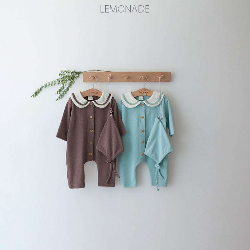 Lemonade - Korean Baby Fashion - #babyboutiqueclothing - Choco Bodysuit with Bonnet  - 2