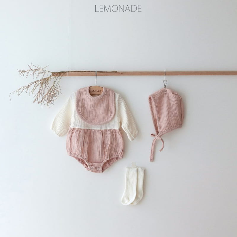 Lemonade - Korean Baby Fashion - #babyfever - Triple Bodysuit With Bonnet - 10