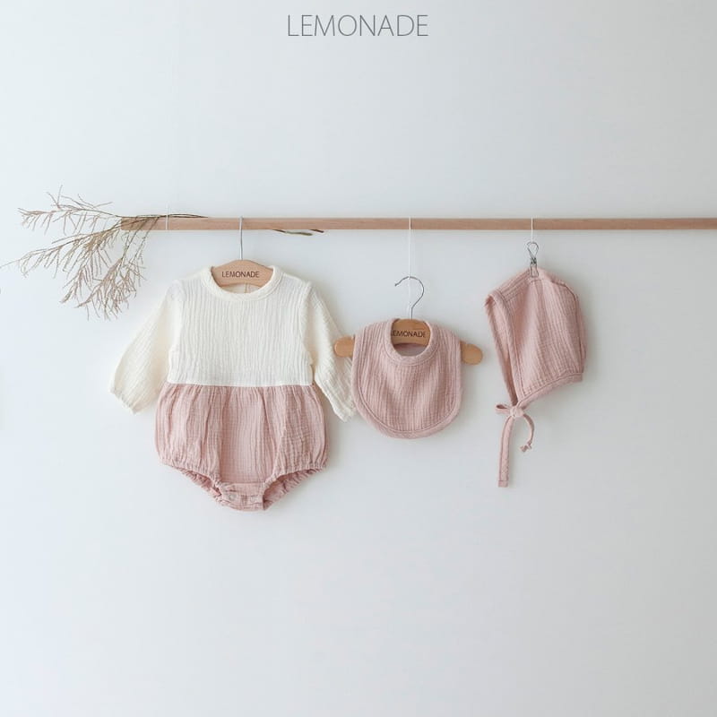 Lemonade - Korean Baby Fashion - #babygirlfashion - Triple Bodysuit With Bonnet - 11