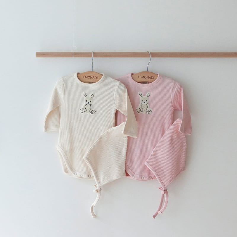 Lemonade - Korean Baby Fashion - #babylifestyle - Mongddang Bodysuit with Bonnet - 3