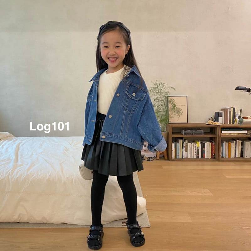 Log101 - Korean Children Fashion - #Kfashion4kids - Log Denim Jacket - 3