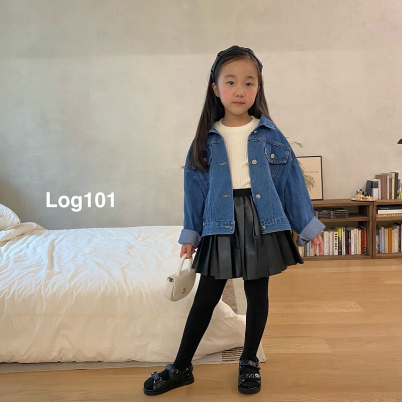 Log101 - Korean Children Fashion - #magicofchildhood - Log Denim Jacket - 5