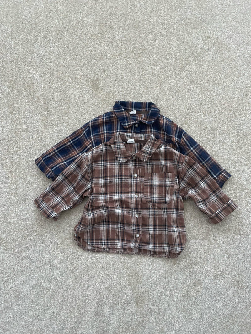 Lovin - Korean Children Fashion - #minifashionista - Hush Check Shirt - 3