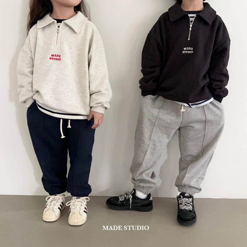 Made Studio - Korean Children Fashion - #Kfashion4kids - Zipper Collar Sweatshirt - 7