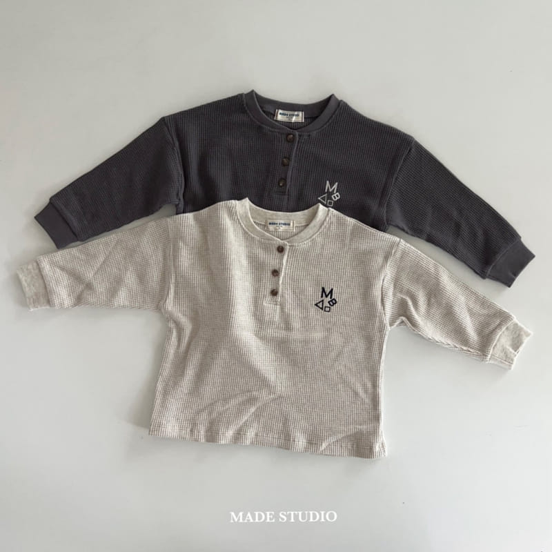 Made Studio - Korean Children Fashion - #kidsshorts - Waffle Tee