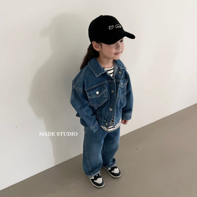 Made Studio - Korean Children Fashion - #kidsshorts - Denim Jacket - 9