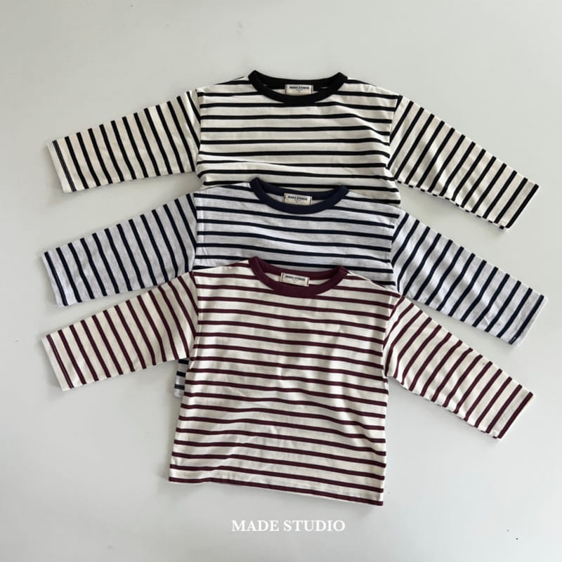 Made Studio - Korean Children Fashion - #kidsstore - Day Stripes Tee