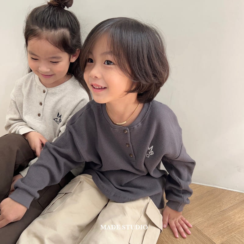 Made Studio - Korean Children Fashion - #kidzfashiontrend - Waffle Tee - 3