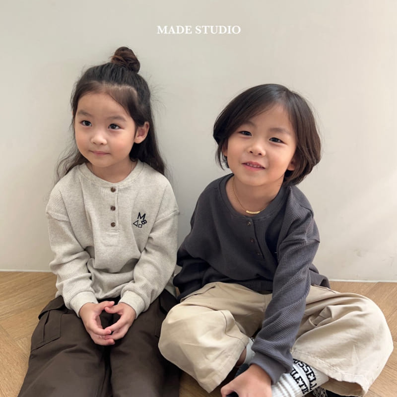 Made Studio - Korean Children Fashion - #magicofchildhood - Waffle Tee - 6