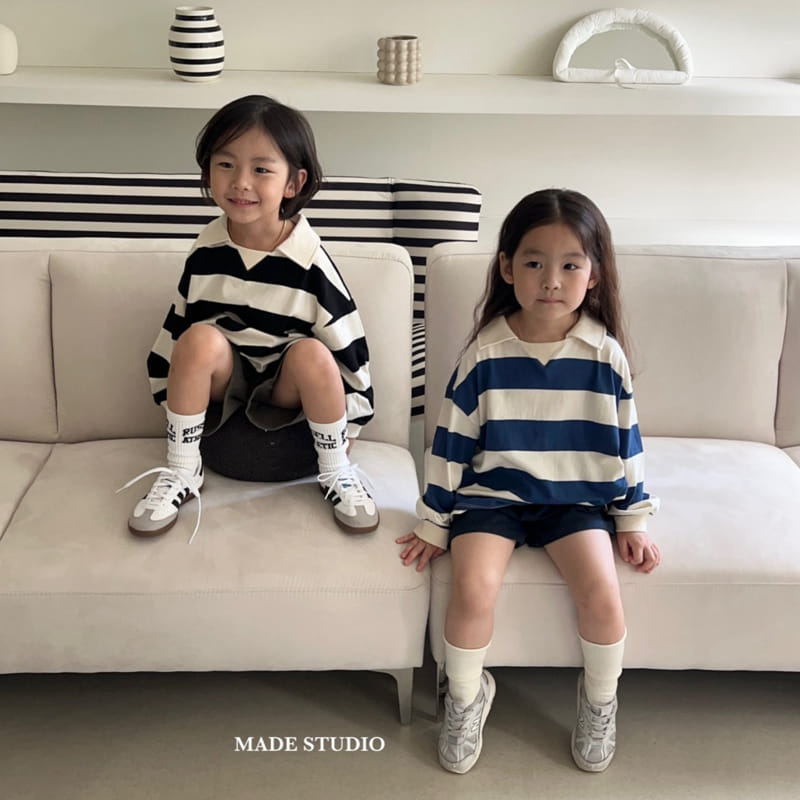 Made Studio - Korean Children Fashion - #todddlerfashion - Paul Collar Tee - 6