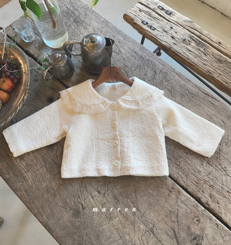 Marron Kid - Korean Children Fashion - #childofig - Lace Collar Jacket - 6