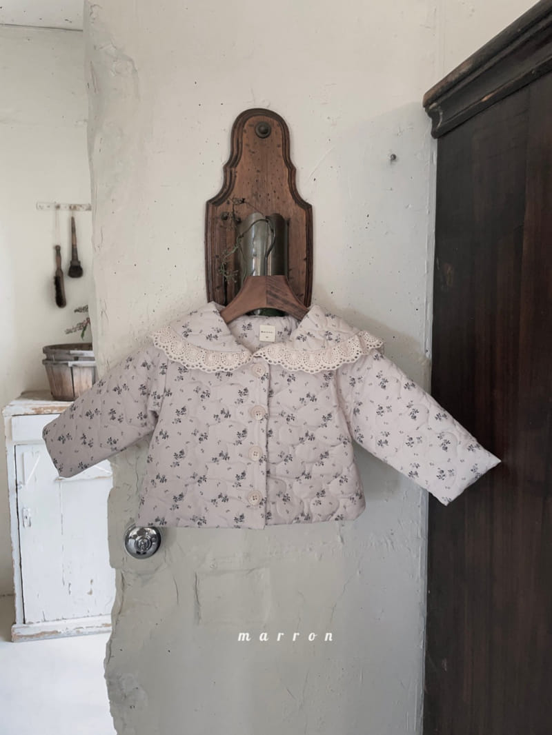 Marron Kid - Korean Children Fashion - #childofig - Lace Quilting Jacket