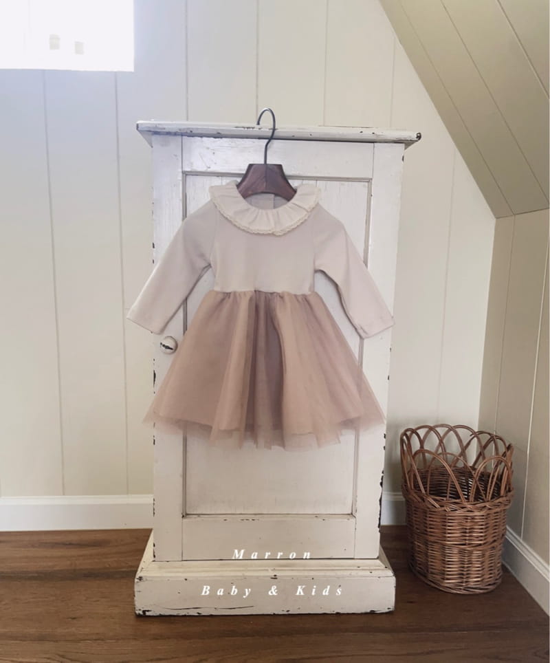 Marron Kid - Korean Children Fashion - #childofig - Ballet Frill One-piece