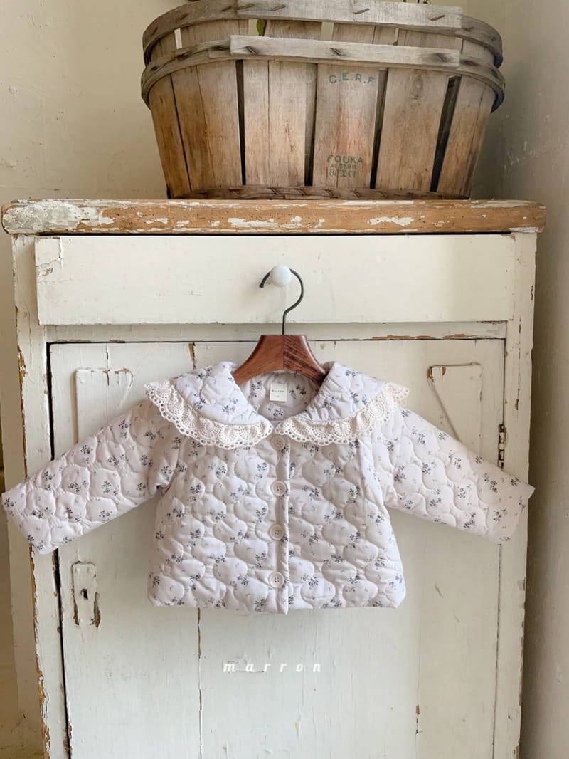 Marron Kid - Korean Children Fashion - #childrensboutique - Lace Quilting Jacket - 3