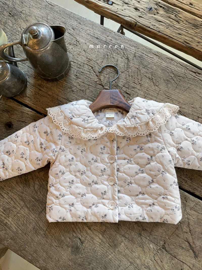 Marron Kid - Korean Children Fashion - #discoveringself - Lace Quilting Jacket - 5