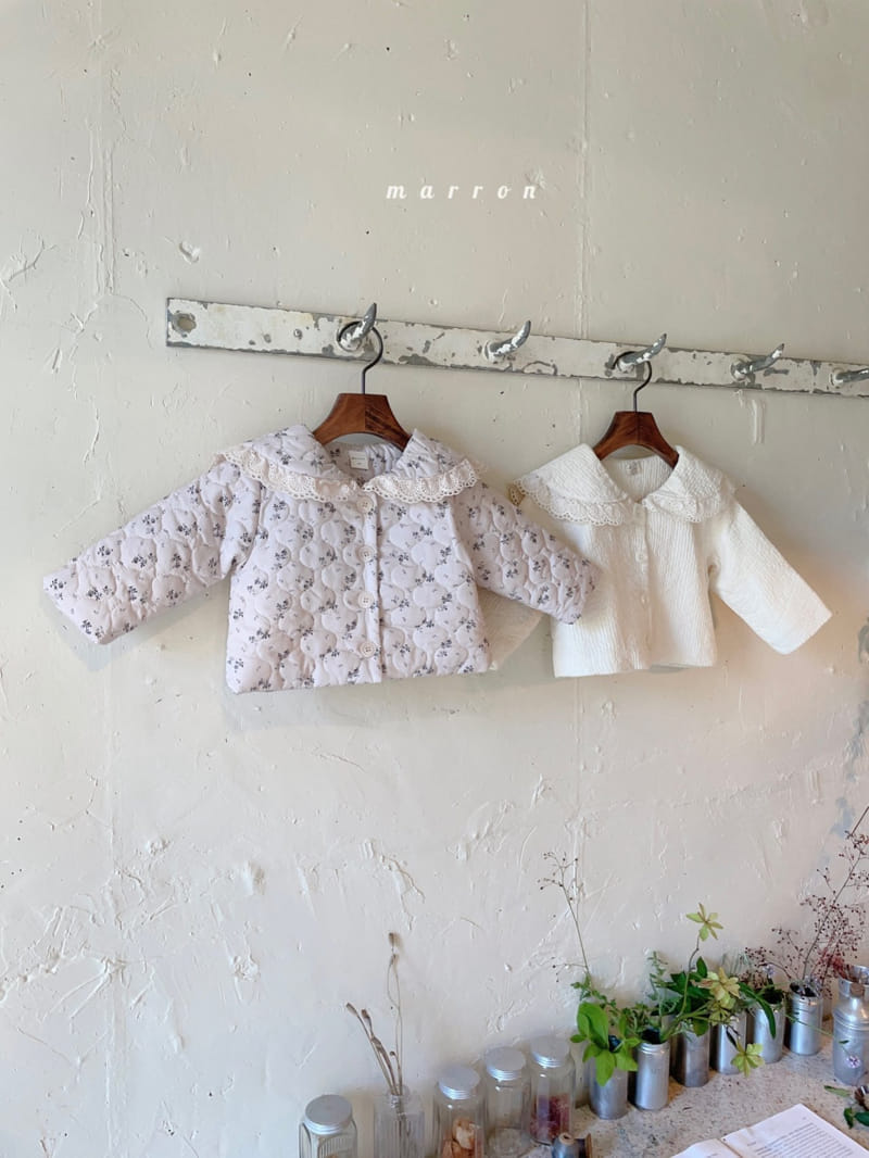 Marron Kid - Korean Children Fashion - #kidsshorts - Lace Quilting Jacket - 7