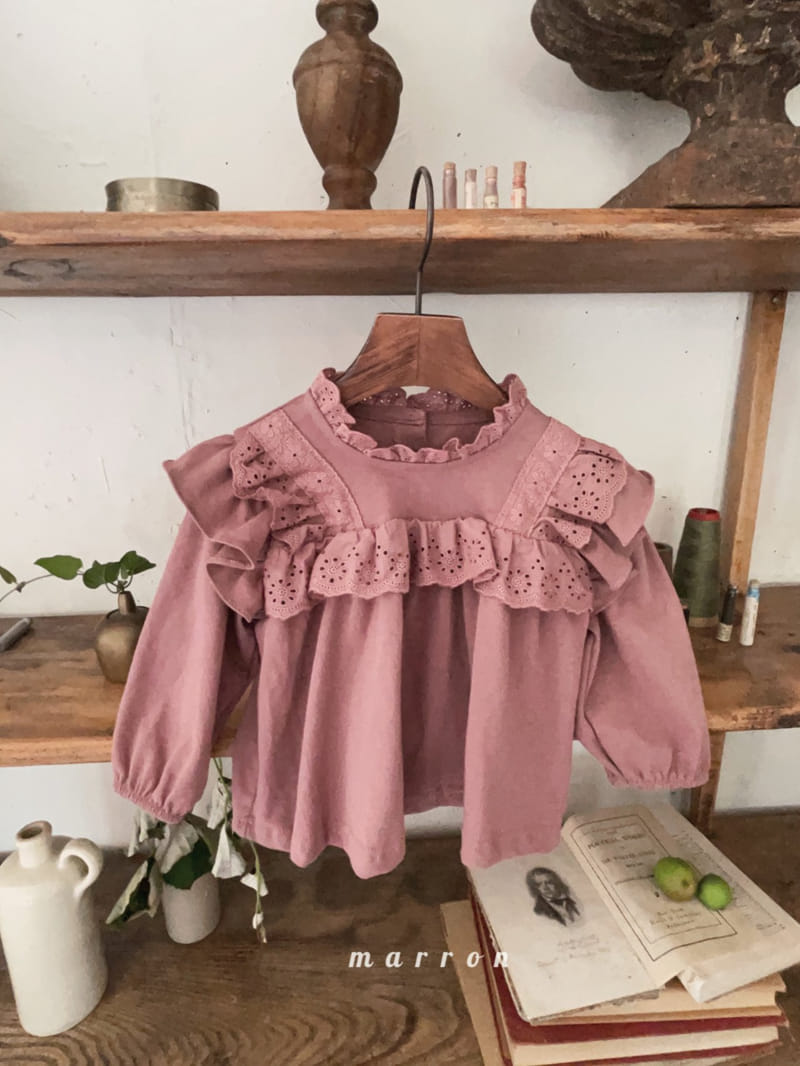 Marron Kid - Korean Children Fashion - #kidzfashiontrend - Iris Lace Tee - 3