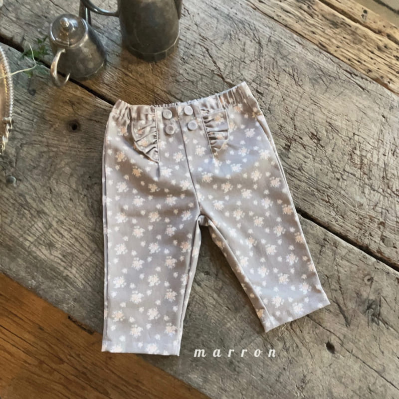 Marron Kid - Korean Children Fashion - #magicofchildhood - Flower Pants - 4