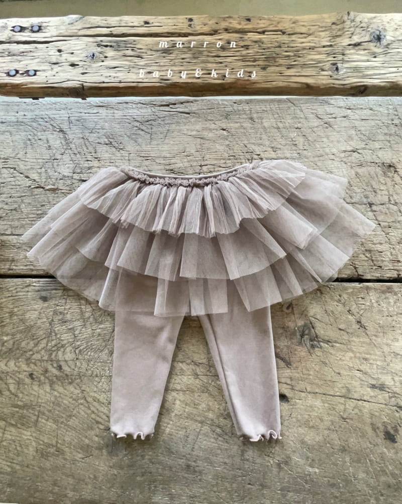 Marron Kid - Korean Children Fashion - #minifashionista - Tutu Cancan Leggings - 5