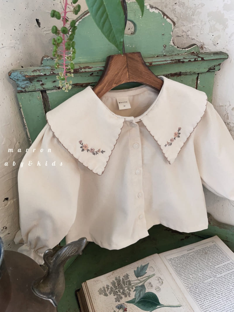 Marron Kid - Korean Children Fashion - #magicofchildhood - Embrodiery Blouse - 4