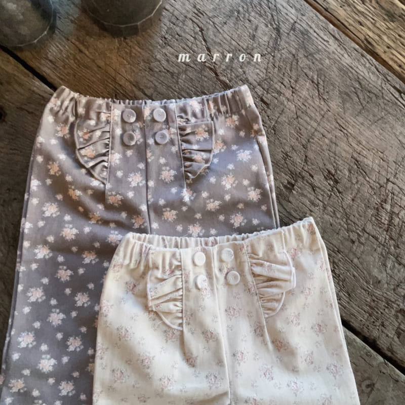 Marron Kid - Korean Children Fashion - #stylishchildhood - Flower Pants - 8