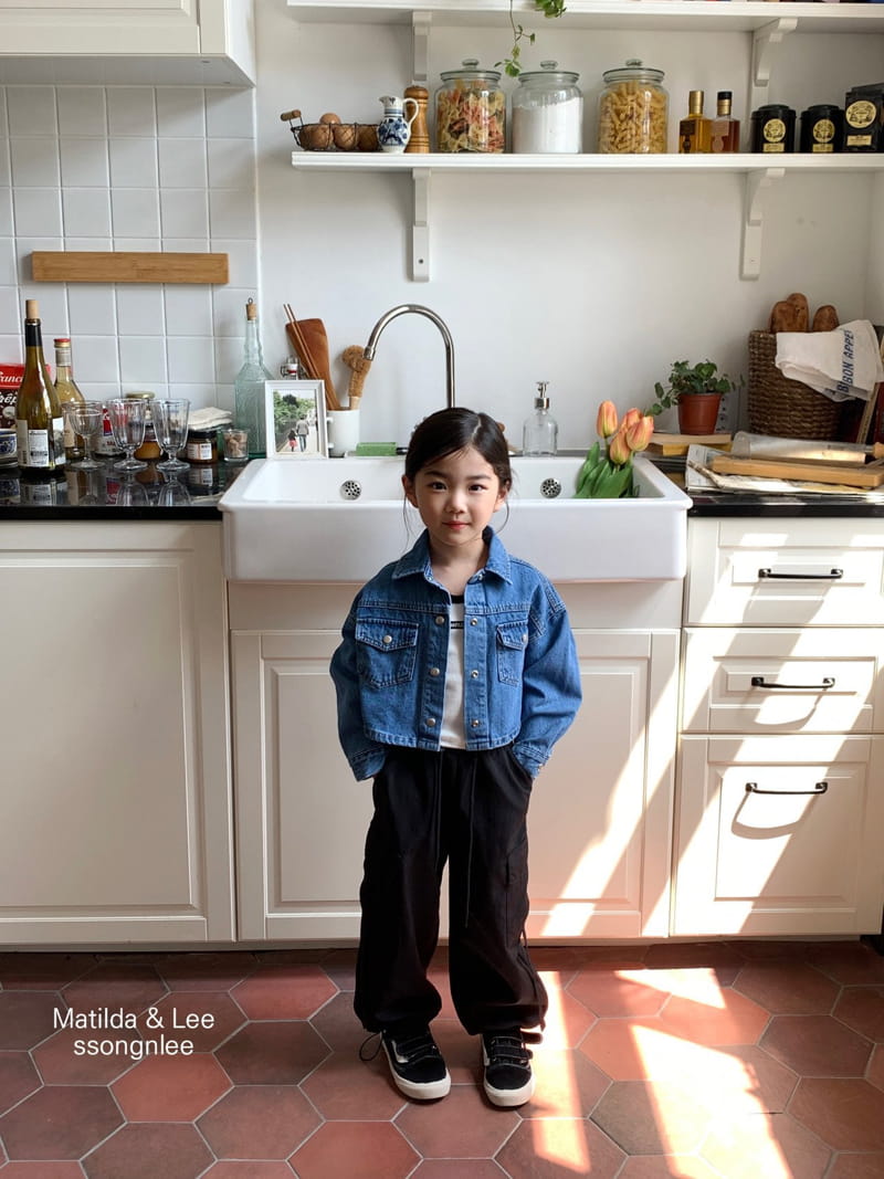 Matilda & Lee - Korean Children Fashion - #Kfashion4kids - Crop Denim Shirt - 10