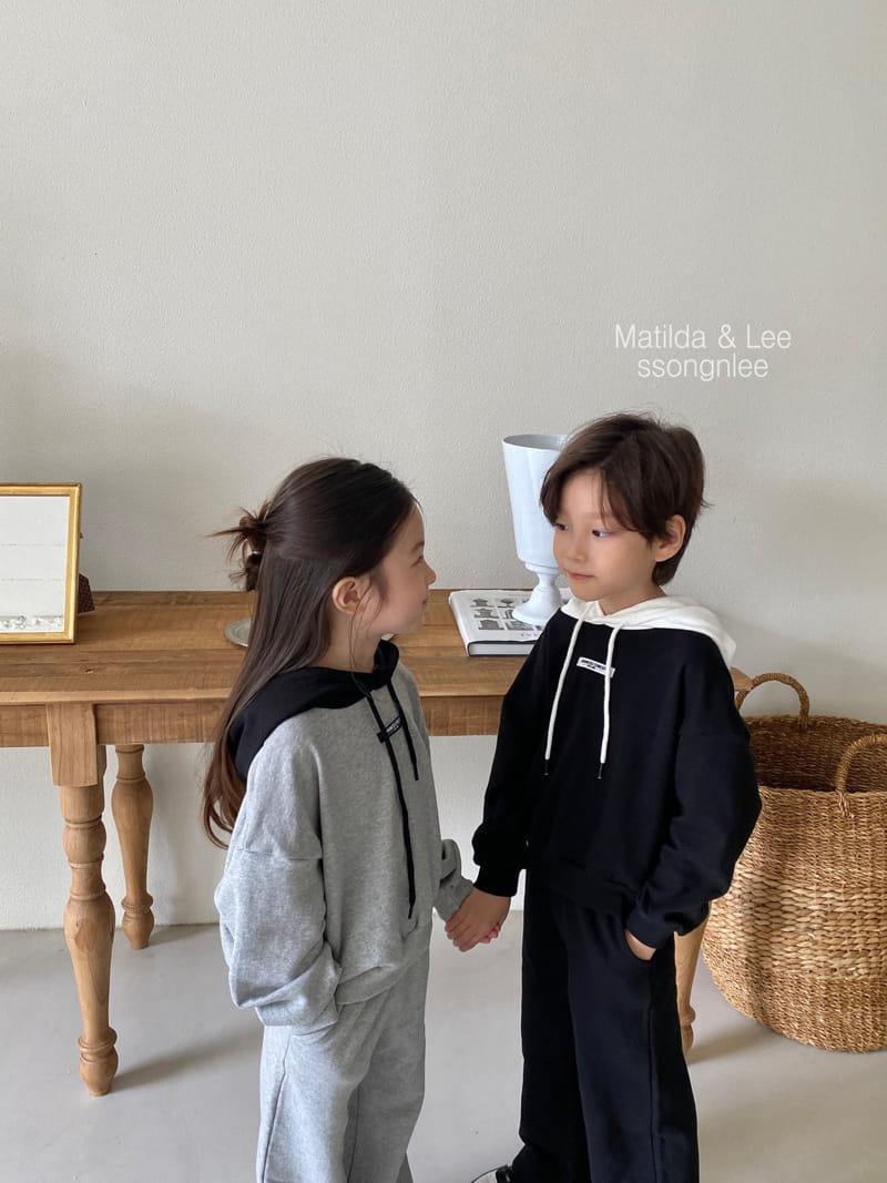 Matilda & Lee - Korean Children Fashion - #Kfashion4kids - Color Hoody Top Bottom Set - 12