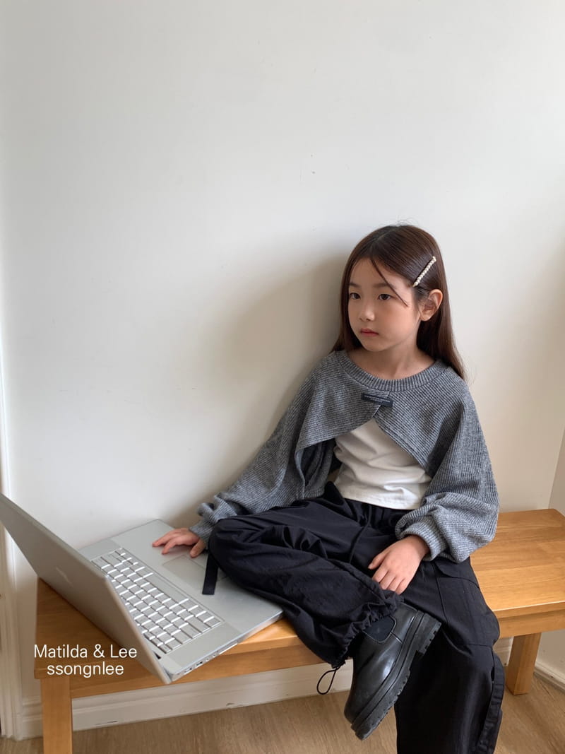 Matilda & Lee - Korean Children Fashion - #childofig - Lavel Crop Knit Tee - 5