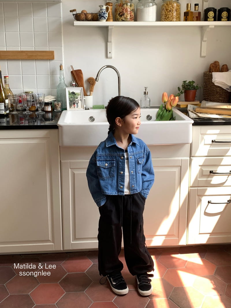 Matilda & Lee - Korean Children Fashion - #childrensboutique - Crop Denim Shirt - 3