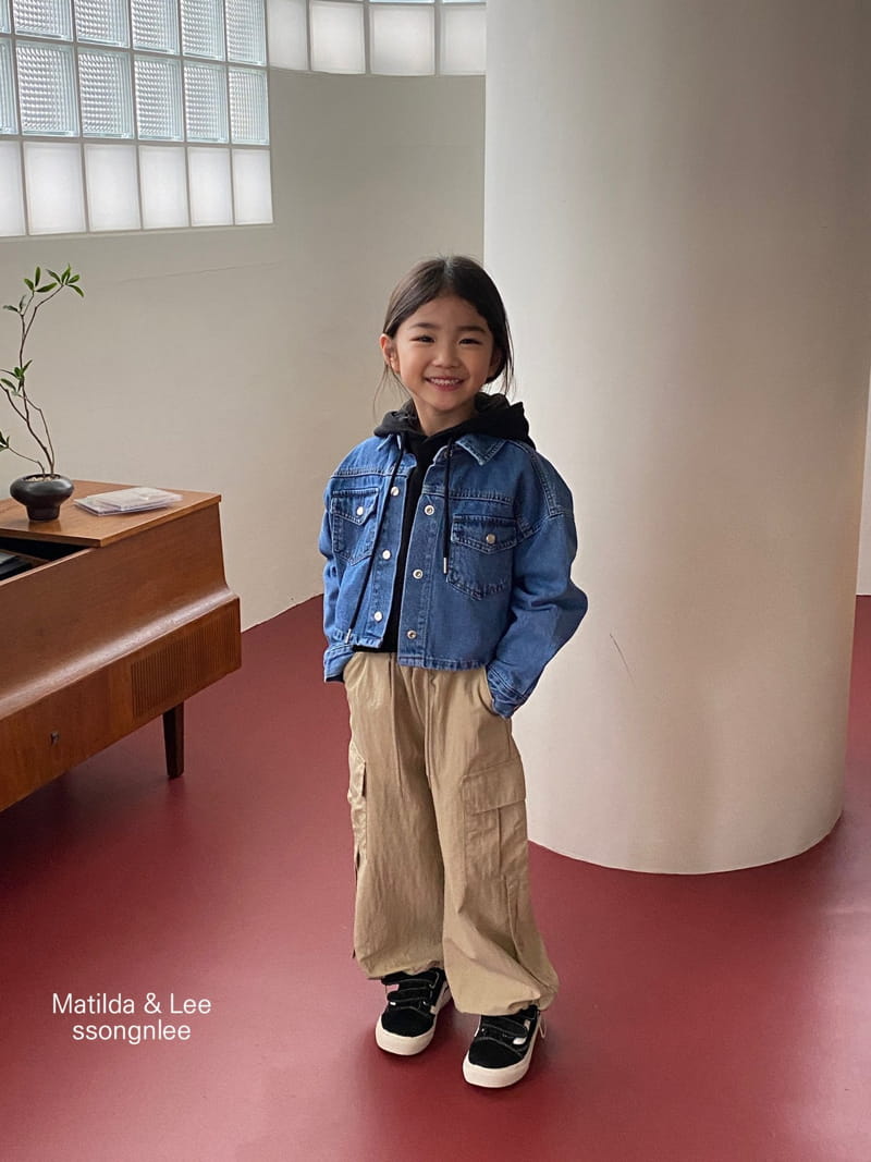 Matilda & Lee - Korean Children Fashion - #fashionkids - Crop Denim Shirt - 6