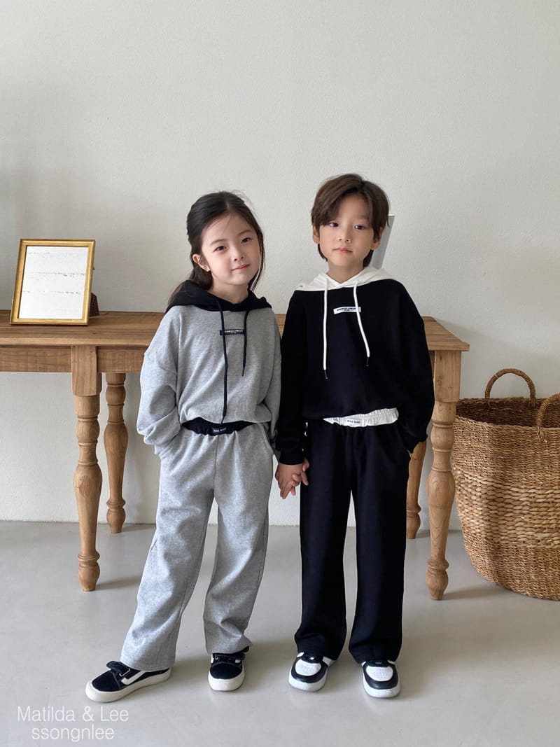 Matilda & Lee - Korean Children Fashion - #fashionkids - Color Hoody Top Bottom Set - 8