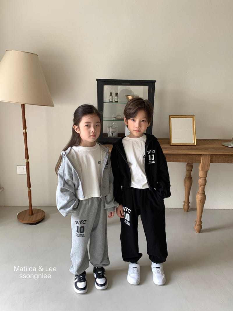 Matilda & Lee - Korean Children Fashion - #kidsshorts - NY Crop Zip-up Set - 2