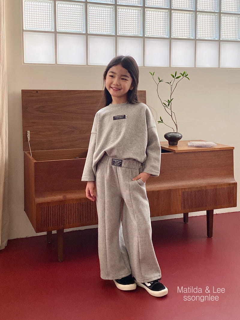 Matilda & Lee - Korean Children Fashion - #kidsstore - Wide Top Bottom Set - 4