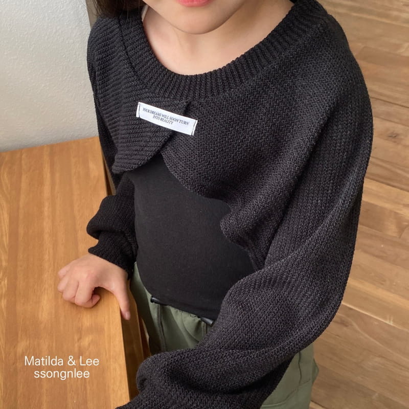 Matilda & Lee - Korean Children Fashion - #kidzfashiontrend - Lavel Crop Knit Tee - 12