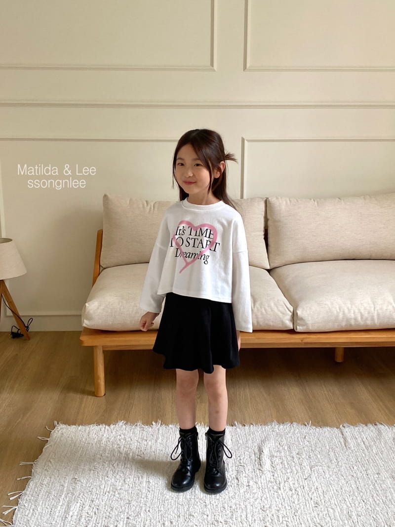 Matilda & Lee - Korean Children Fashion - #kidzfashiontrend - Crop Heart Dreaming Teee