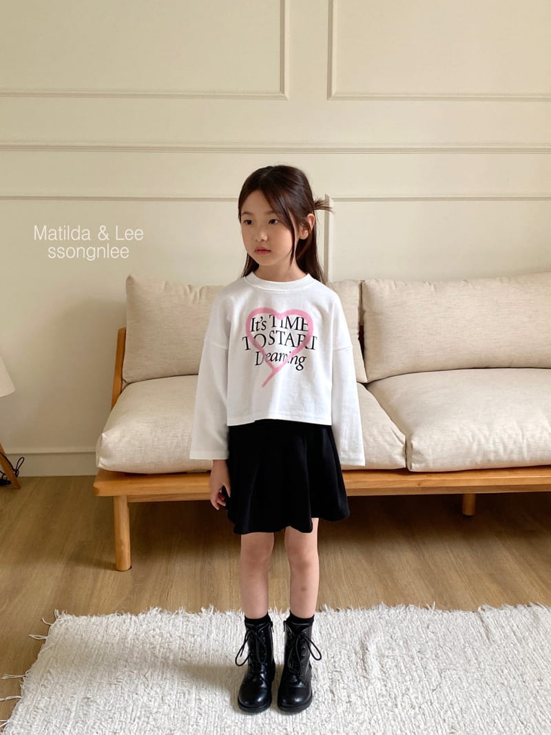 Matilda & Lee - Korean Children Fashion - #littlefashionista - Crop Heart Dreaming Teee - 3