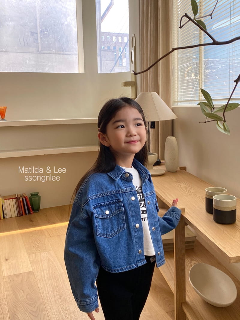 Matilda & Lee - Korean Children Fashion - #magicofchildhood - Crop Denim Shirt - 12