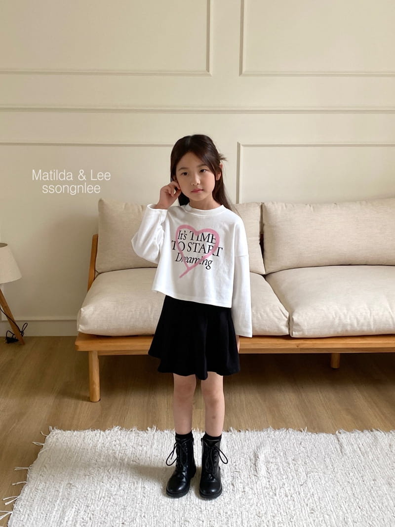 Matilda & Lee - Korean Children Fashion - #littlefashionista - Crop Heart Dreaming Teee - 4