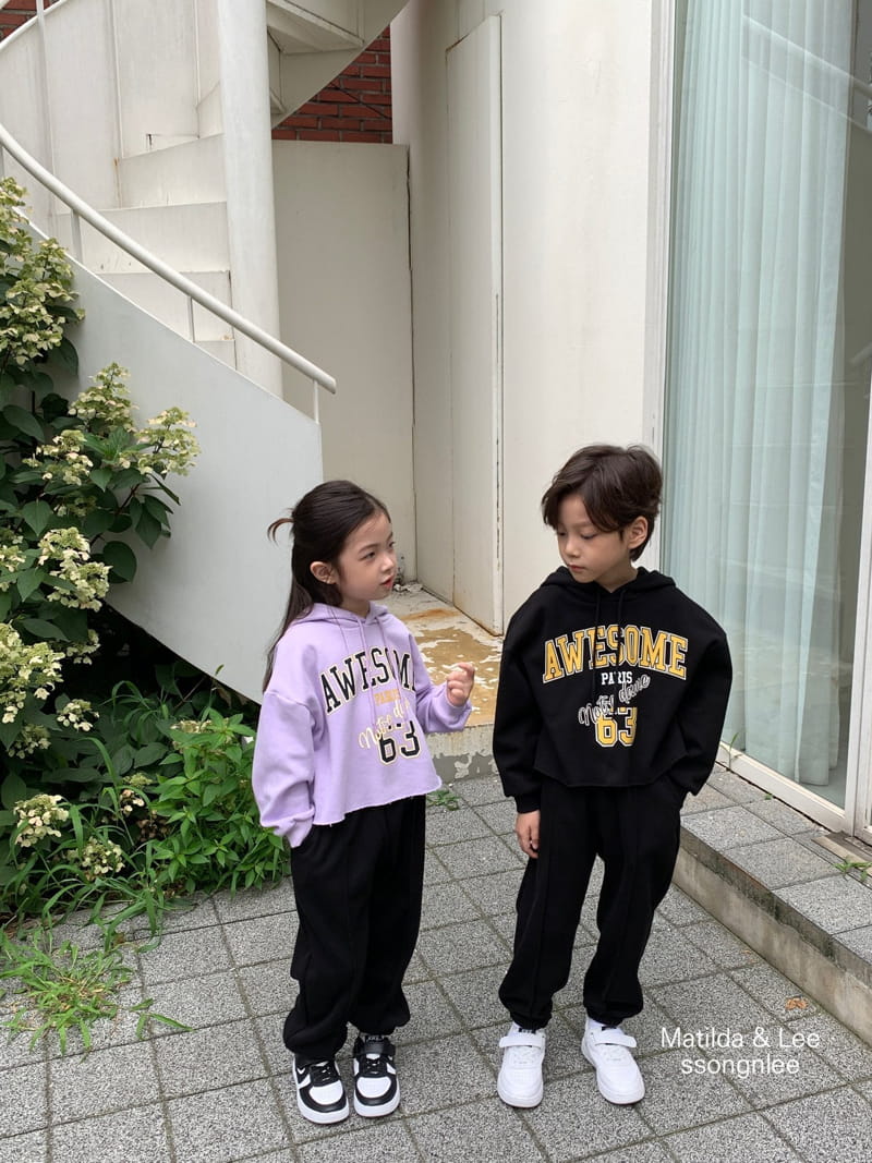 Matilda & Lee - Korean Children Fashion - #minifashionista - Awesome Hoody Top Bottom Set - 3