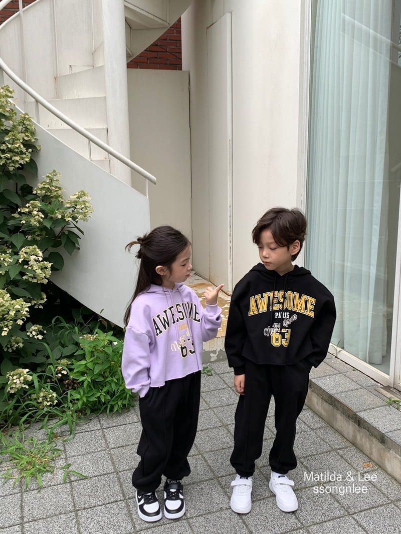 Matilda & Lee - Korean Children Fashion - #minifashionista - Awesome Hoody Top Bottom Set - 4