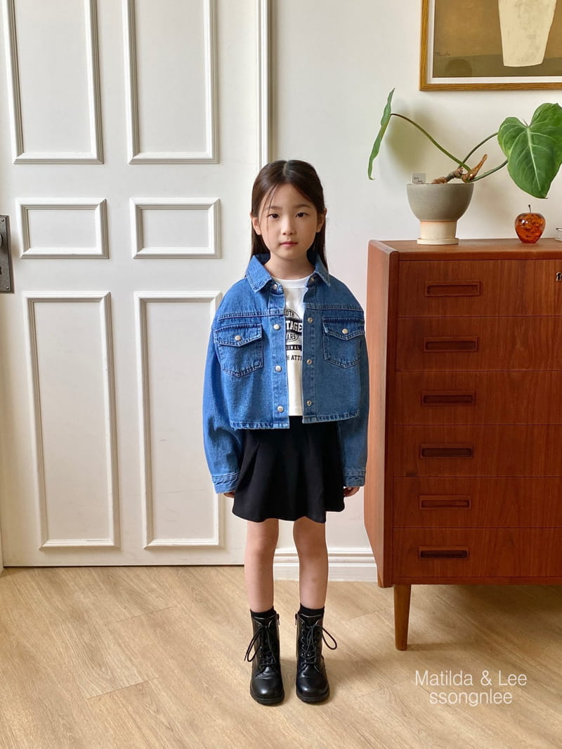 Matilda & Lee - Korean Children Fashion - #stylishchildhood - Crop Denim Shirt