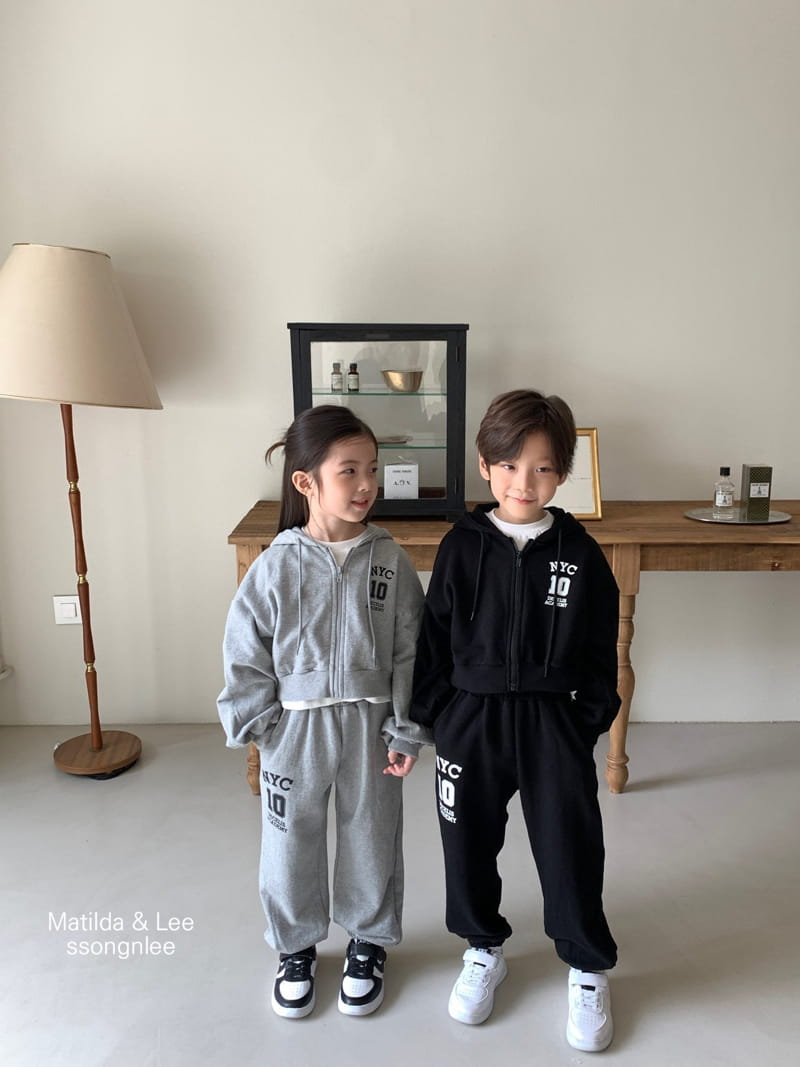 Matilda & Lee - Korean Children Fashion - #toddlerclothing - NY Crop Zip-up Set - 11