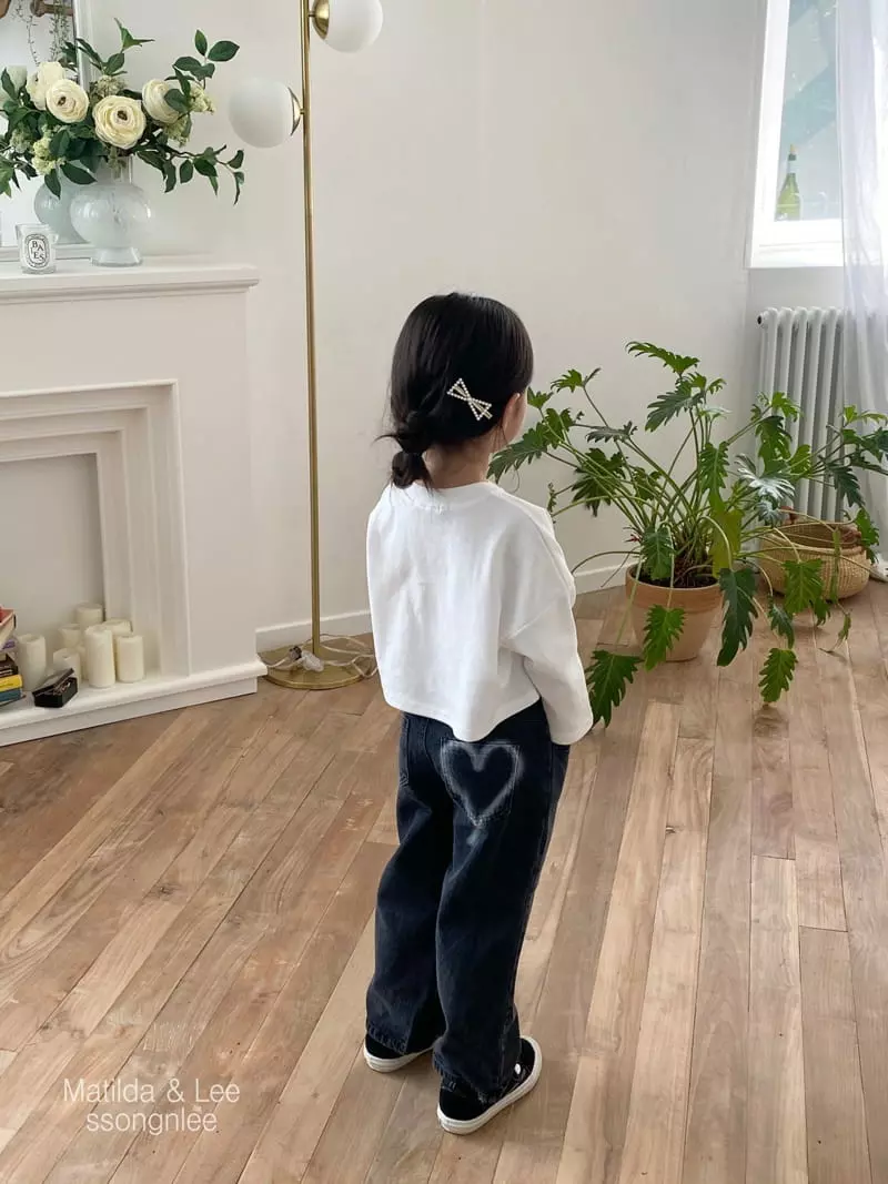 Matilda & Lee - Korean Children Fashion - #toddlerclothing - Heart Jeans - 12