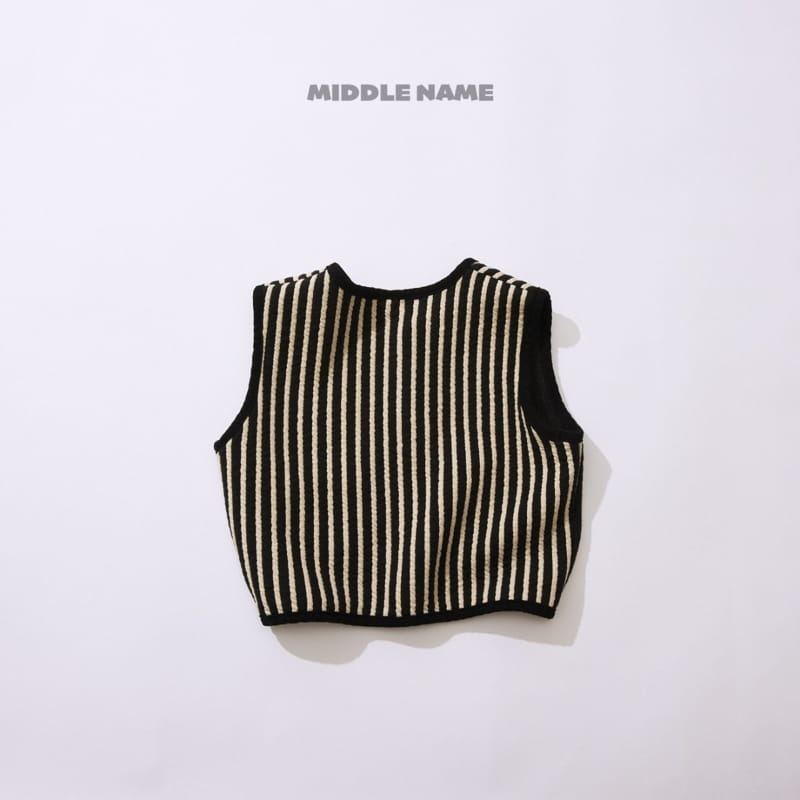 Middle Name - Korean Children Fashion - #Kfashion4kids - Stripes Piping Vest - 2