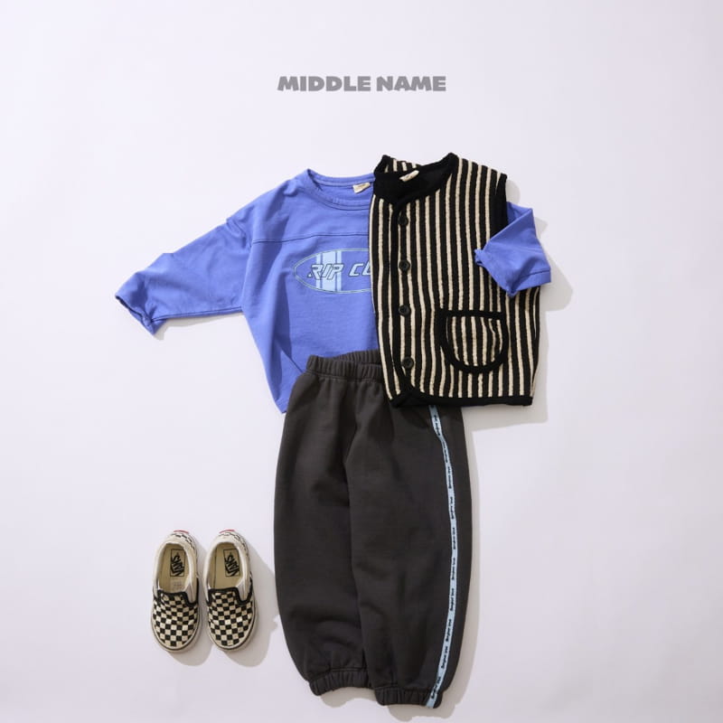 Middle Name - Korean Children Fashion - #childrensboutique - Stripes Piping Vest - 9