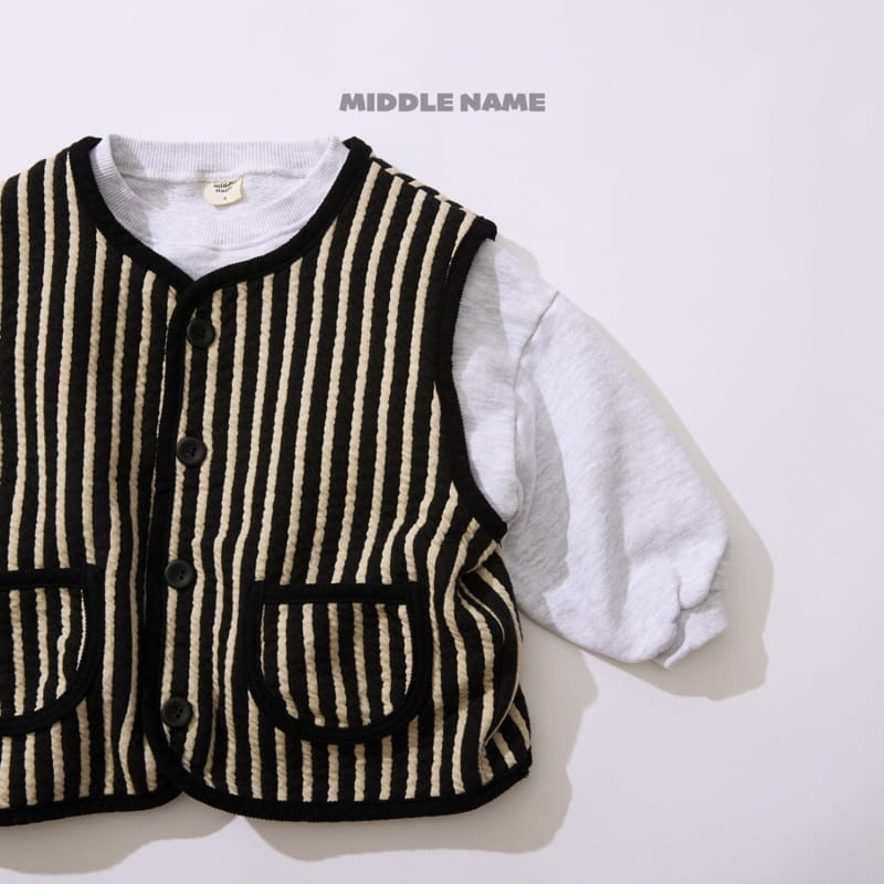 Middle Name - Korean Children Fashion - #prettylittlegirls - Stripes Piping Vest - 6