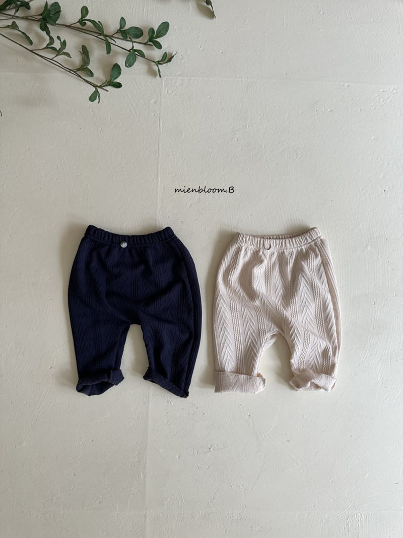 Mienbloom B - Korean Baby Fashion - #babyboutiqueclothing - Cookie Knit Pants - 3