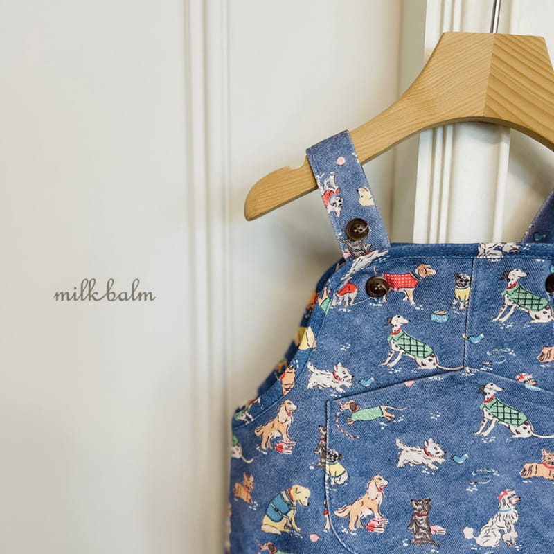 Milk Balm - Korean Baby Fashion - #babyoutfit - Dog Dungarees - 3